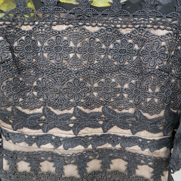 🔖 BNWT NICOLE MILLER COLLECTION Diva Mesh Lace Mini Dress Jet Black (8) - Picture 10 of 16